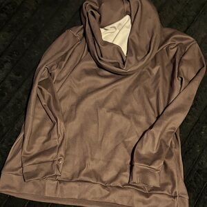 Cozy Cowl Neck Sweater - Brown